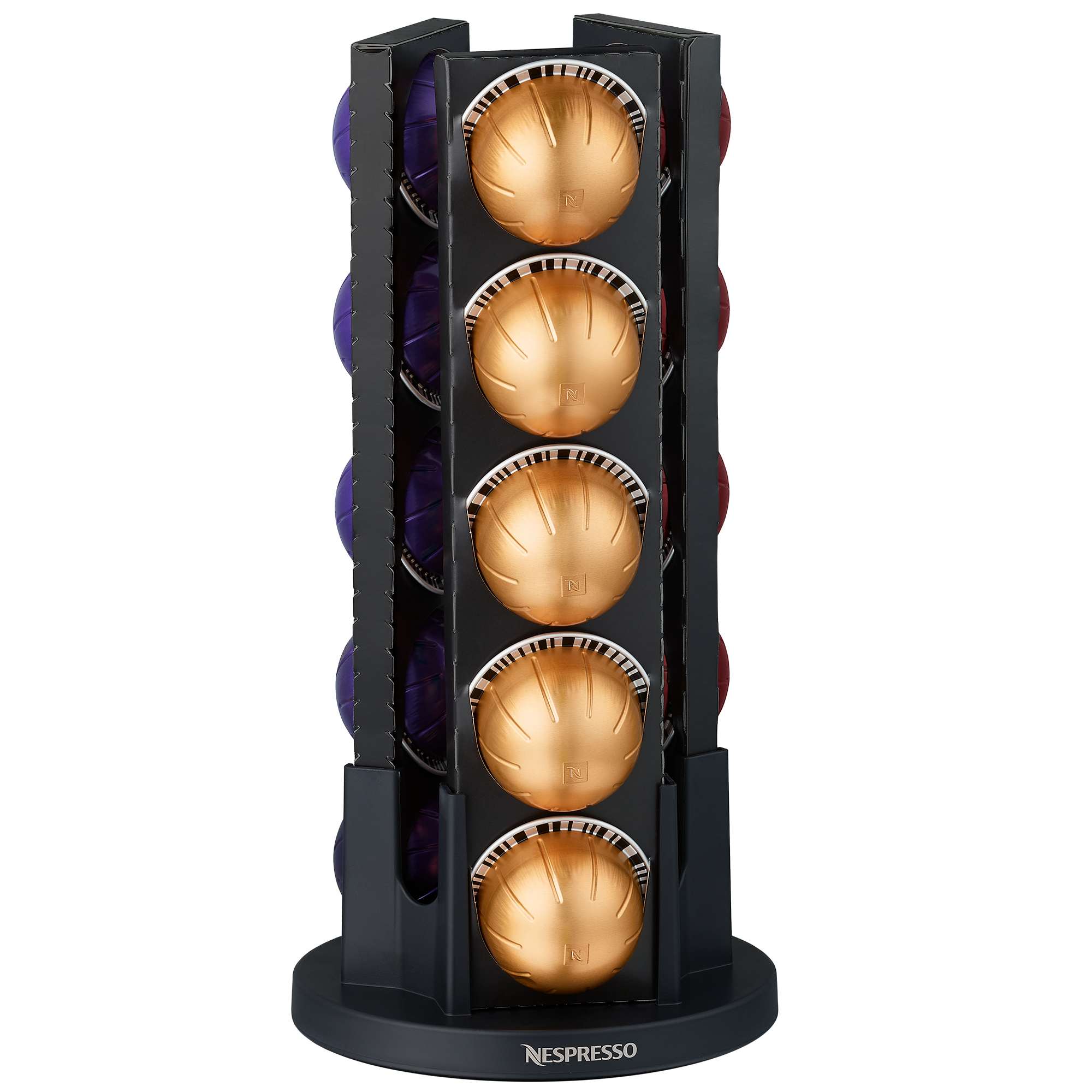 R&R SHOP - Porte-capsules pour Nespresso Vertuo, surface type mur,  réfrigérateur pour café Vertuo avec autocollants 3M, 4 capsules chacune,  lot de 2