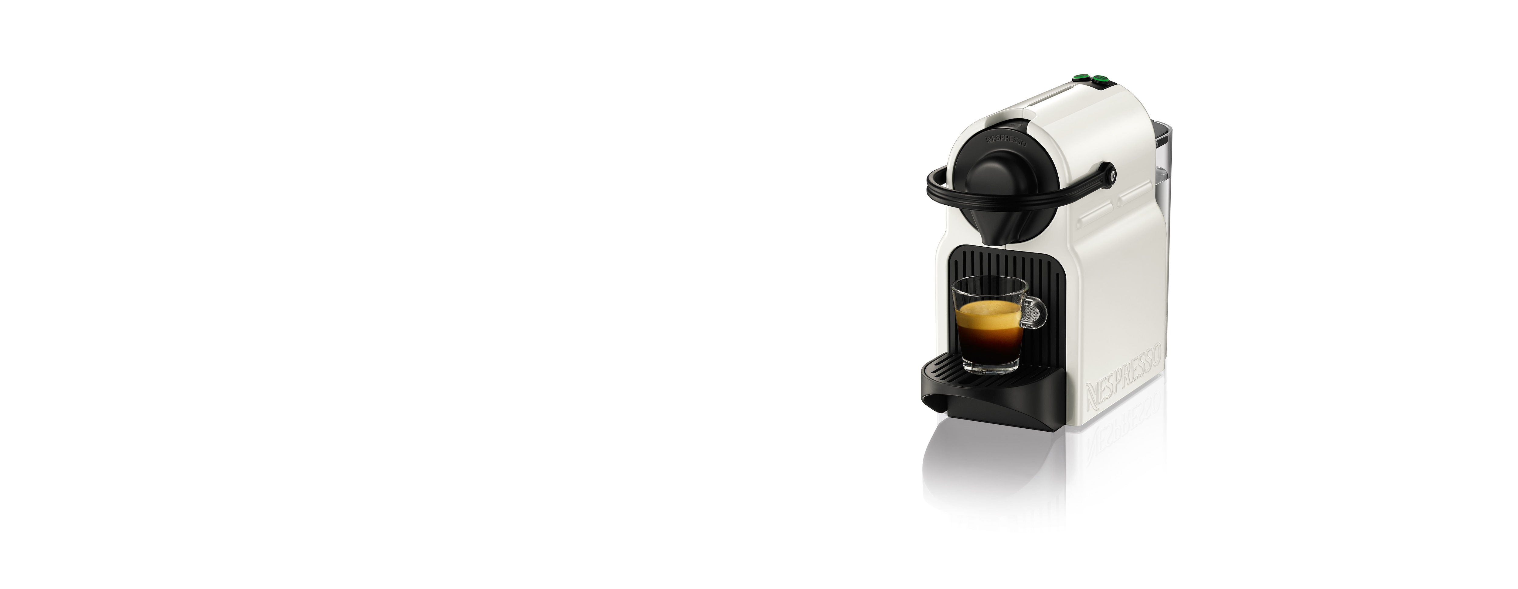 Nespresso Inissia - Máquina de café espresso original de De'Longhi, color  blanco cremoso