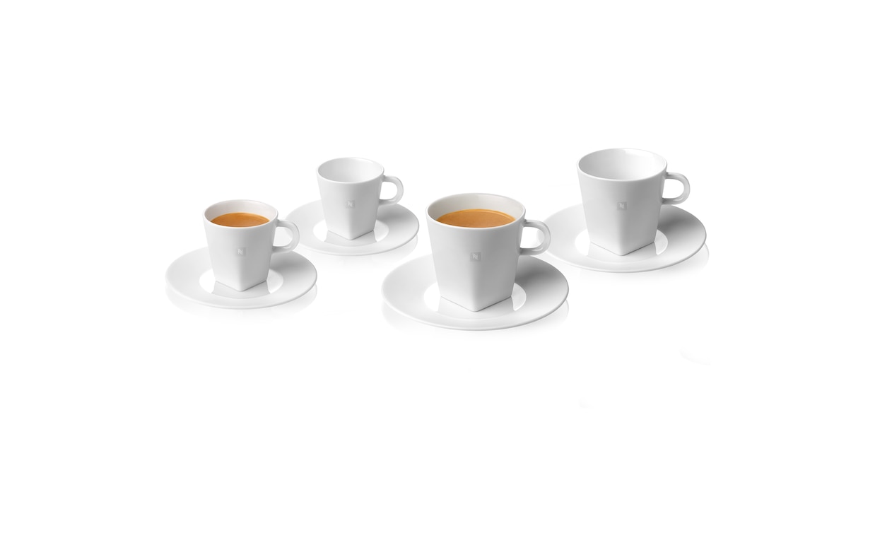 Nespresso Collection 4 Sets Espresso Cappuccino Cups & Saucers