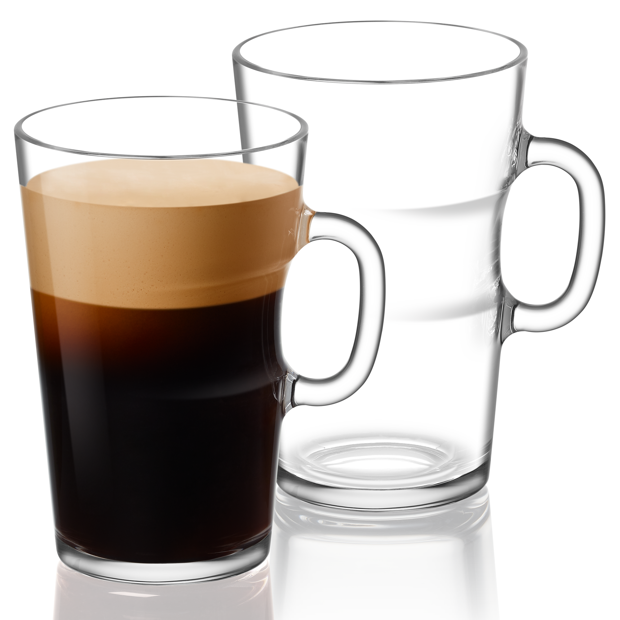 4 NESPRESSO Atelier Design Espresso Cups Mugs Clear Glass Small 2.25 EUC  Coffee