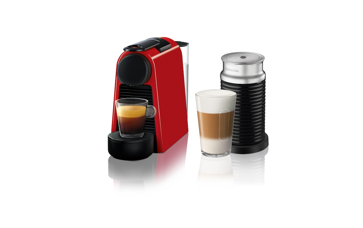 Magimix Essenza Mini Red & Aerroccino Machines | Nespresso