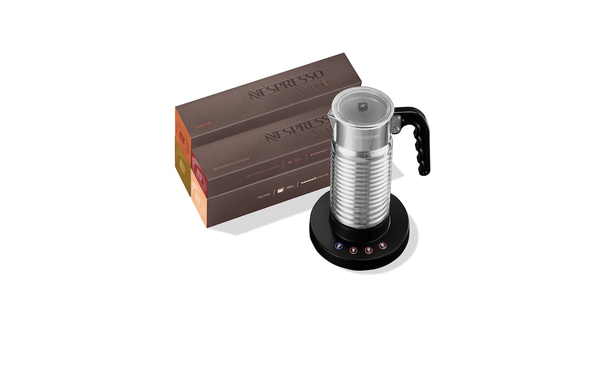 Upgrade your daily cup of coffee with the Aeroccino4 milk frother from  Nespresso. This machine makes it easy to…