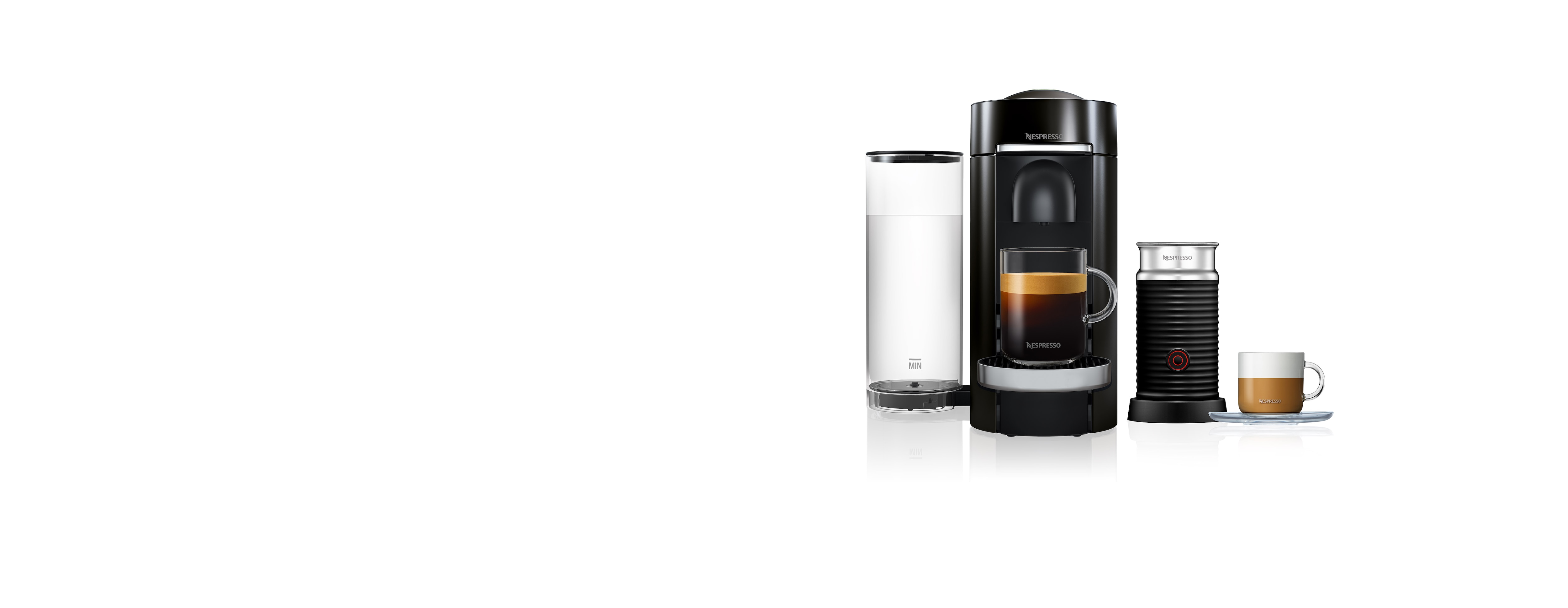 Vertuo Plus Deluxe Black Flat Top and Aeroccino3