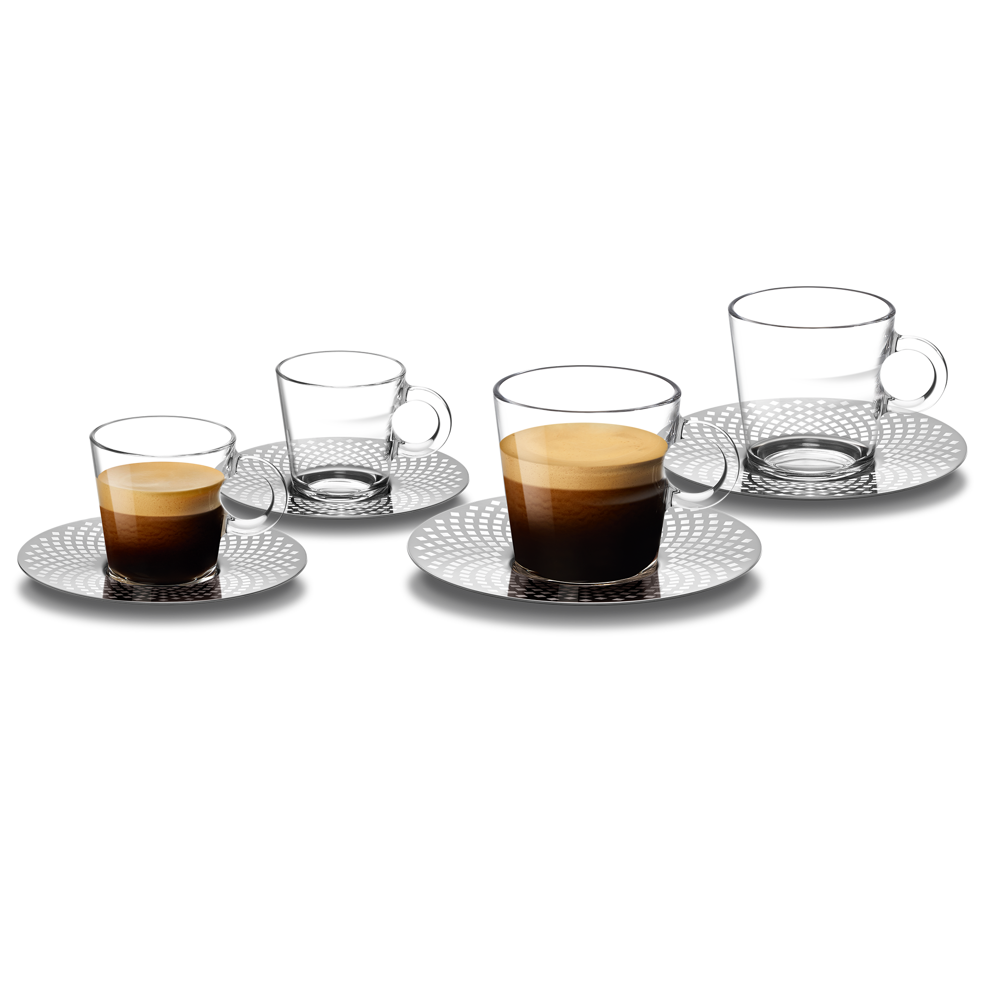 Nespresso View Collection 2 View Lungo Cups & 2 View Expresso Cups & 4  Saucers Box Set