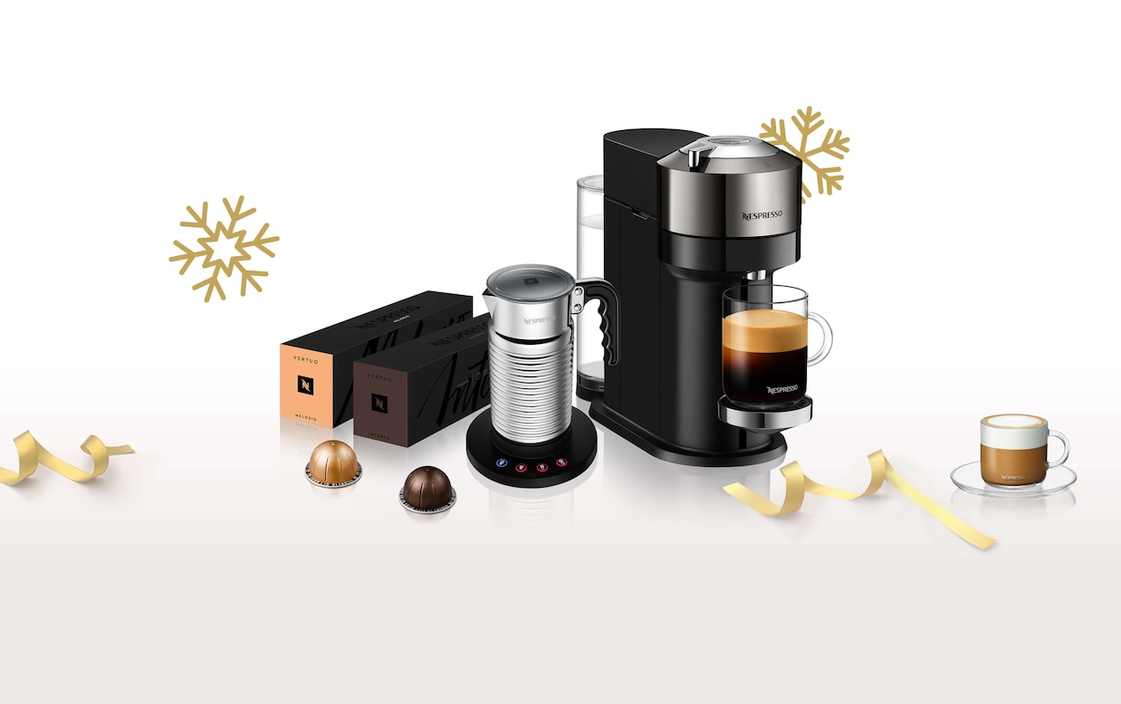 Nespresso Coffee machines - Vertuo Next & Milk - Milk Frother - Chrome