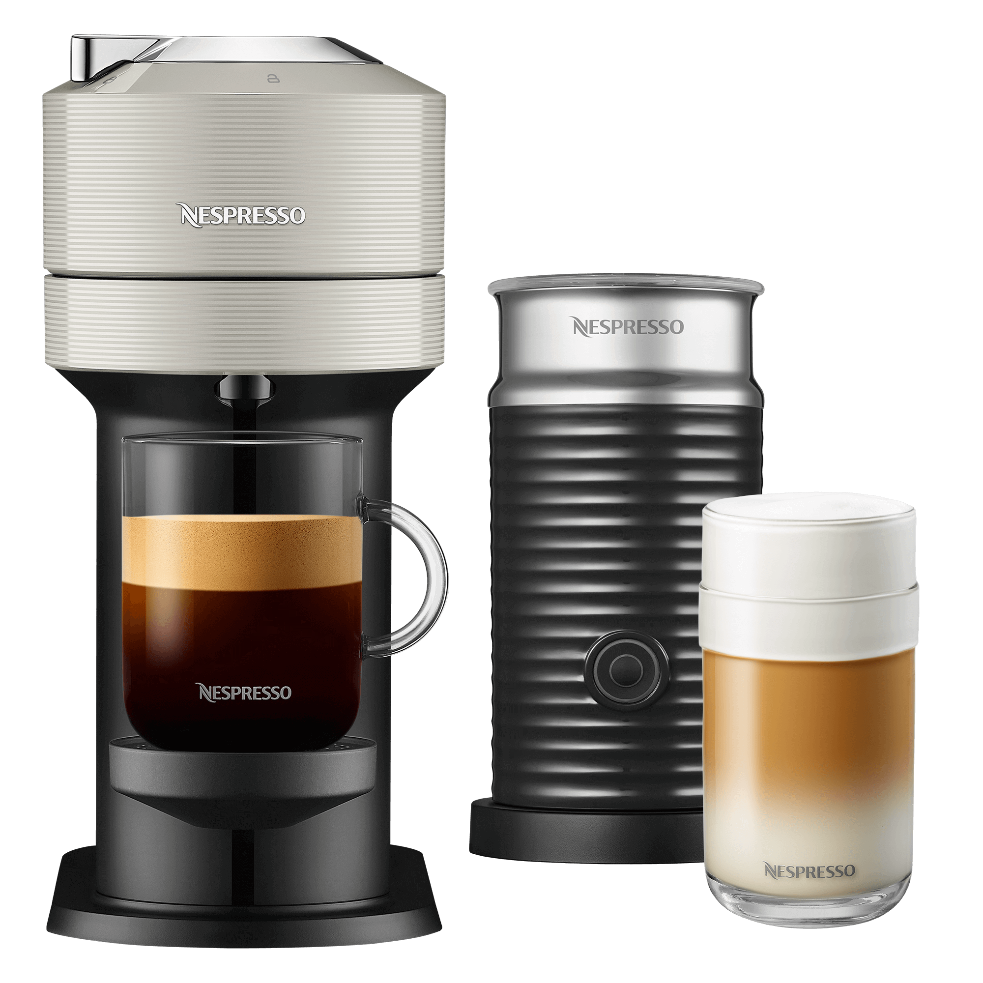 Breville Vertuo Next Coffee and Espresso Maker in Light Gray