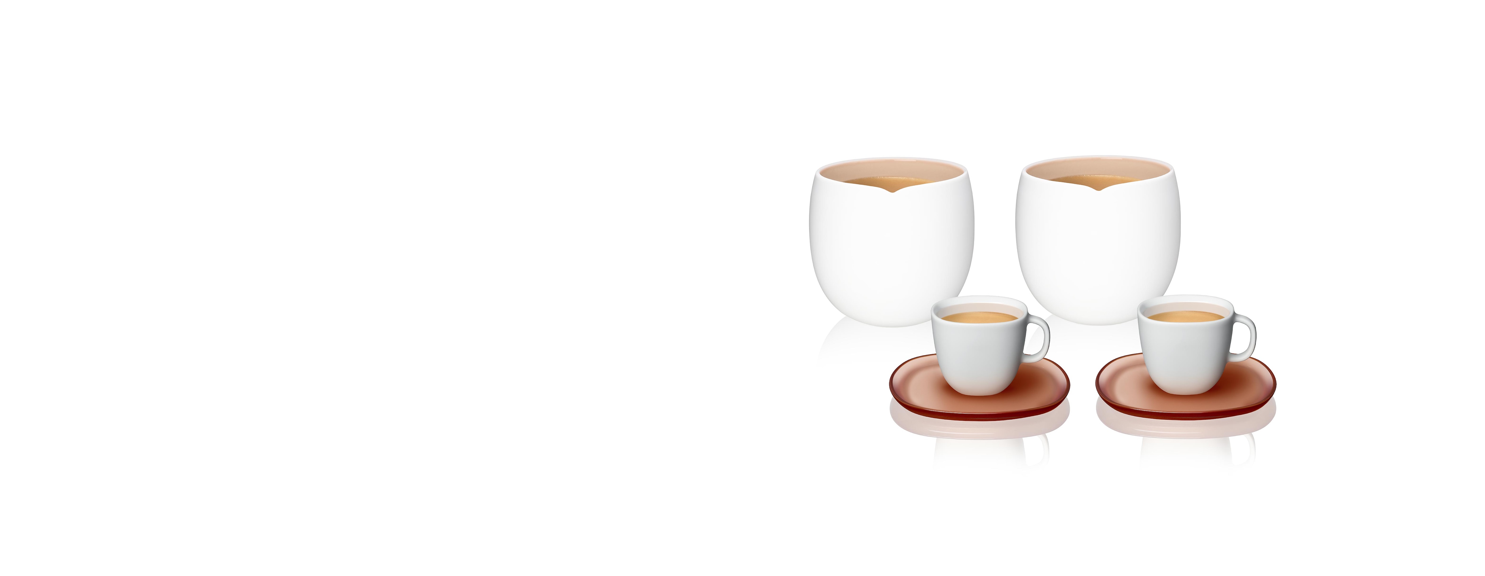 Set of 4 Nespresso Porcelain Espresso 2 oz. Cups w/ Handles, Made in Germany
