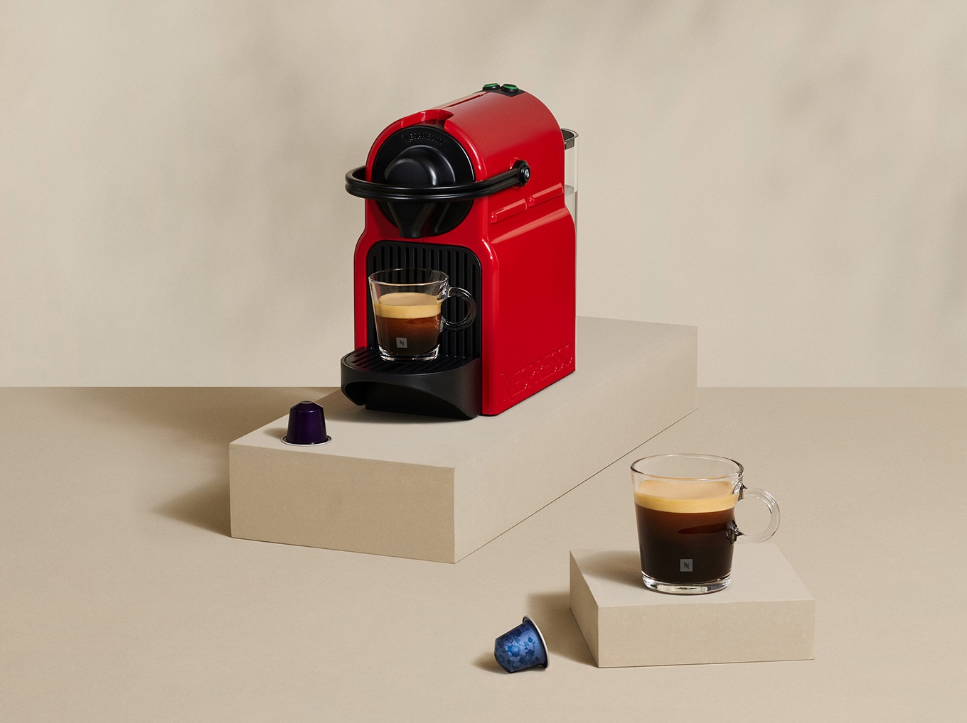 Nespresso Inissia C40 Espresso Coffee Pod Capsule Maker Machine Red