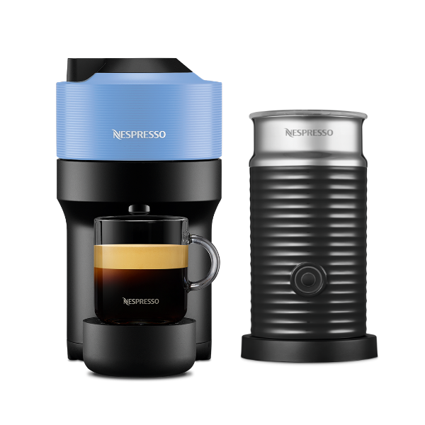 Cafeteira Expresso Nespresso Vertuo Pop & Aeroccino Azul 220v - A3kgdv2brblne