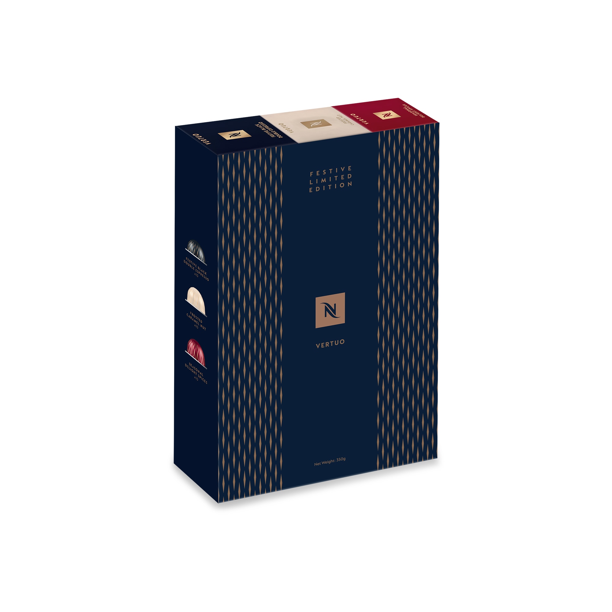 VERTUO Limited Edition Festive Coffee Capsule 2023 Winter Assortment of  Coffee - Total 30 pods (FESTIVE BLACK+FROSTED CARAMEL+ DELIGHT SPICES)