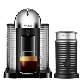 Breville Nespresso Vertuo Coffee & Espresso Single-Serve Machine in Chrome  