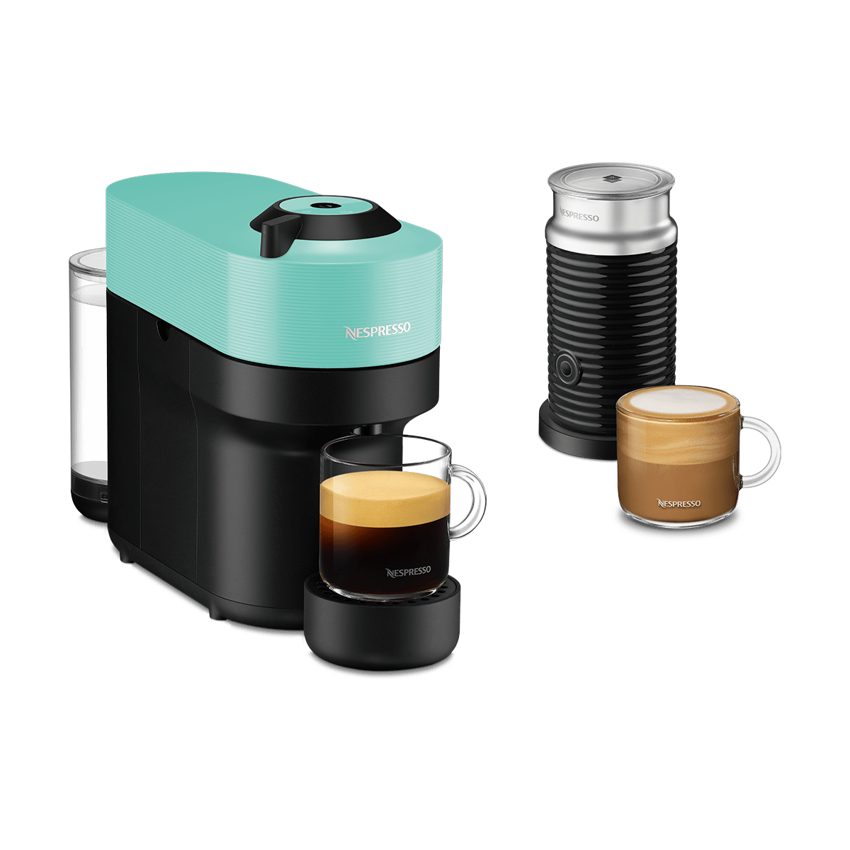 Vertuo Pop & Aeroccino Aqua Mint 2