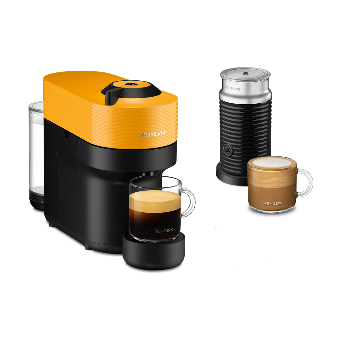 Vertuo Pop & Aeroccino Mango Yellow 2