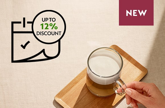 Coffee subscription with up to 12% discount on all coffee orders
