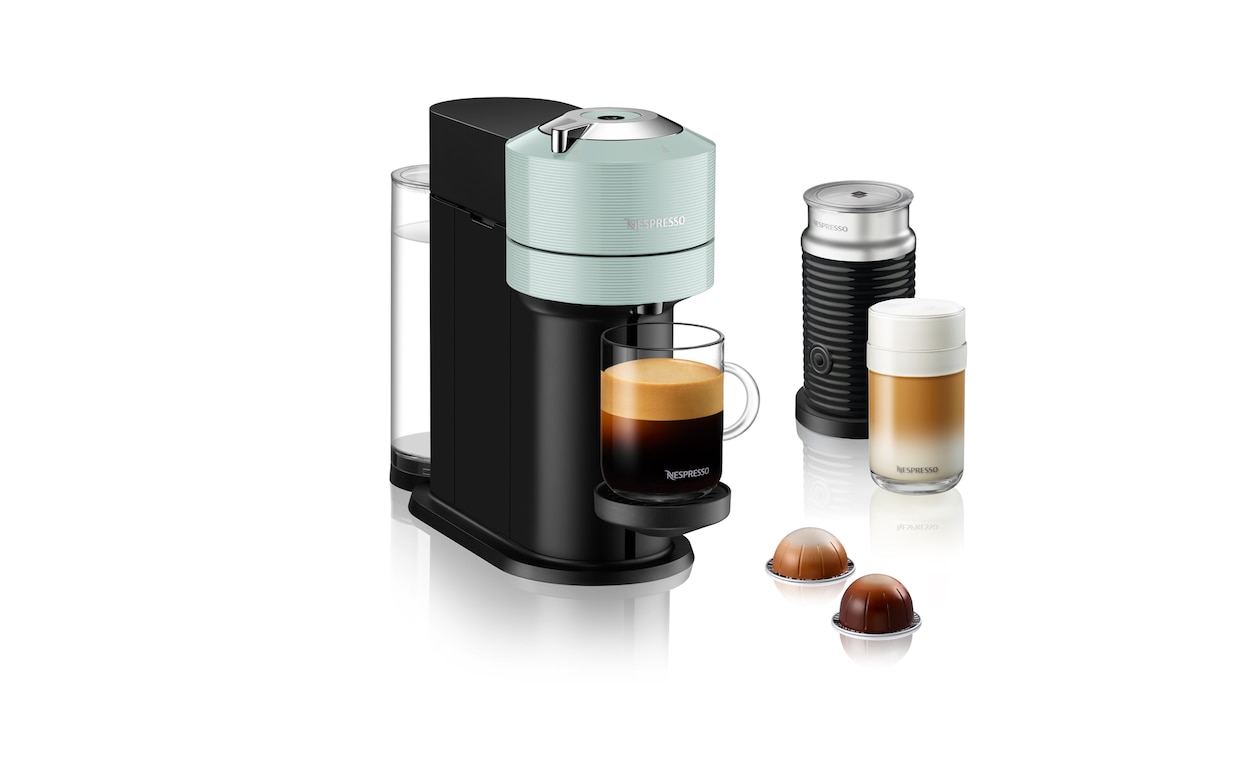 Vertuo Next Jade &amp; Milk Frother Bundle | Vertuo Coffee Machine 