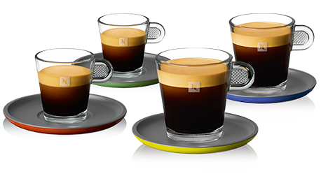 Nespresso Set Glass Collection Espresso Cups & Saucers,A & P Cahen  Design,New : Home & Kitchen 