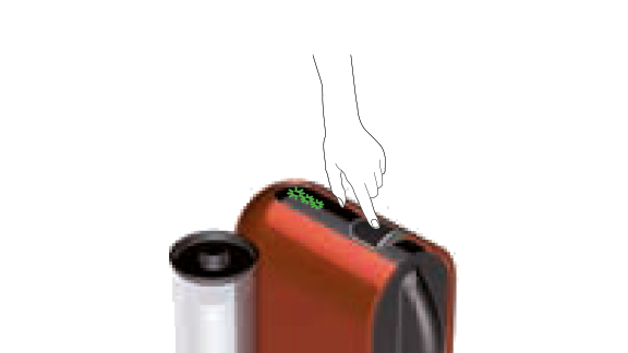 Plug the machine into the mains.