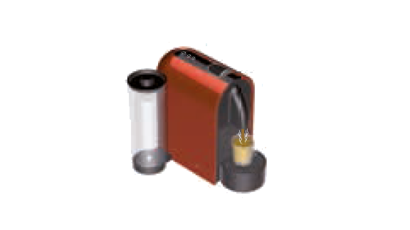 Place a container under coffee outlet. Press the Lungo control. Close the slider to rinse the machine. Repeat three times.