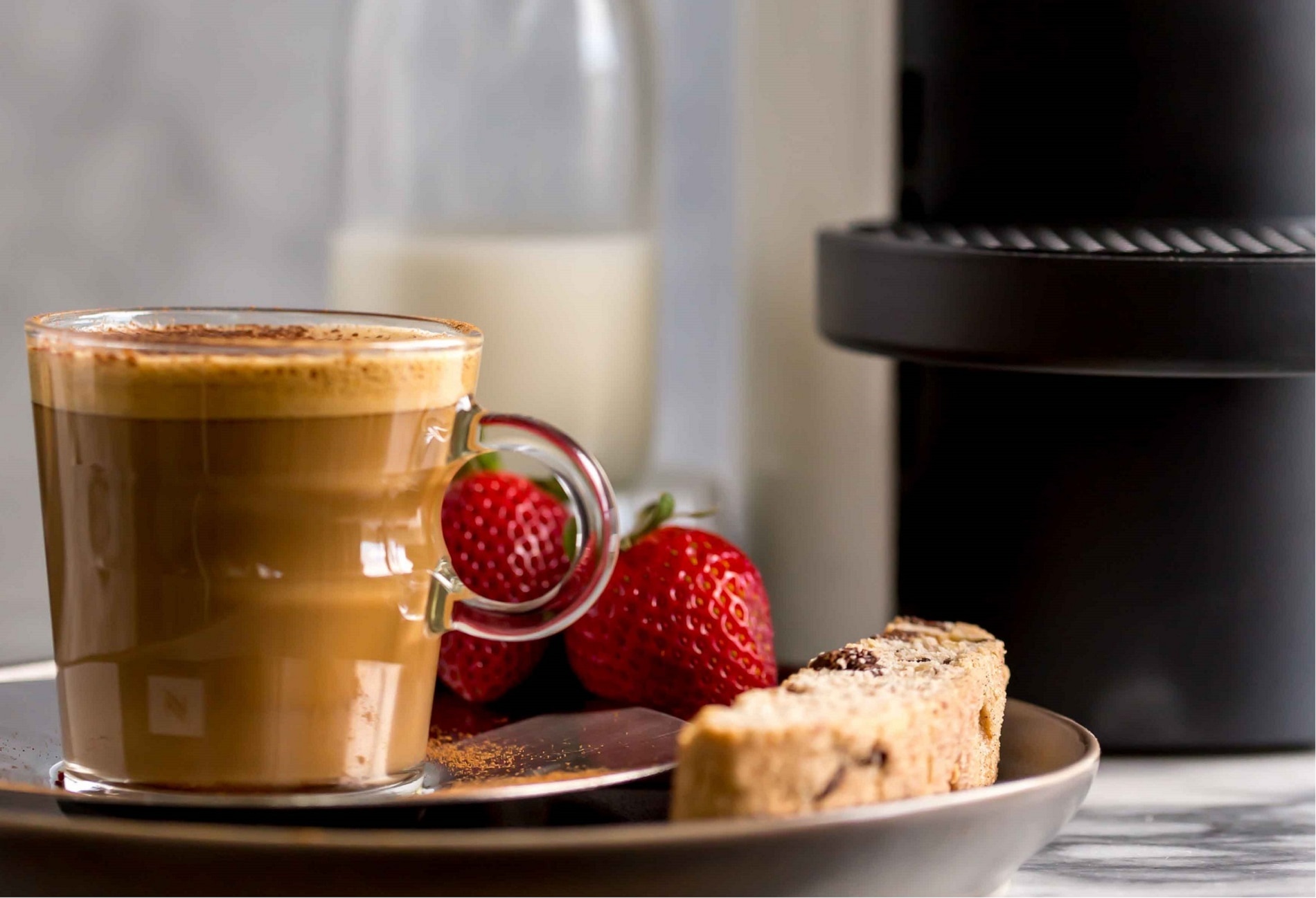 Nespresso - Deliciously intense and bold, welcome our Double Espresso Scuro  blend to the Vertuo coffee menu permanently. To celebrate, why not enjoy it  as cappuccino to further enhance the blend's cocoa