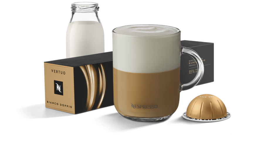 European Version of Nespresso Vertuoline made for Double Cappuccino (2.7  ounce): Bianco Leggero, 30 Capsules