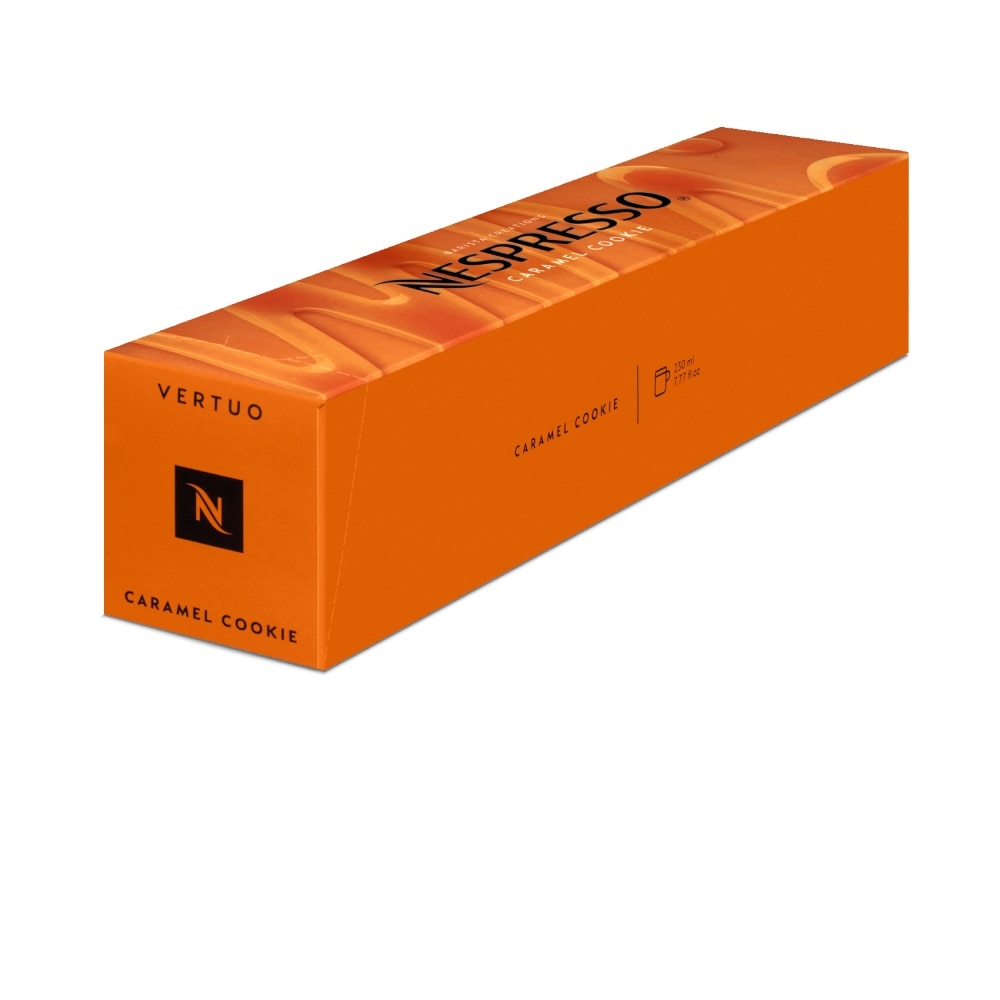 Nespresso Golden Caramel Vertuo Line 10 Signature Kaffeekapseln Gold 230ml Cremig mit Karamellaroma