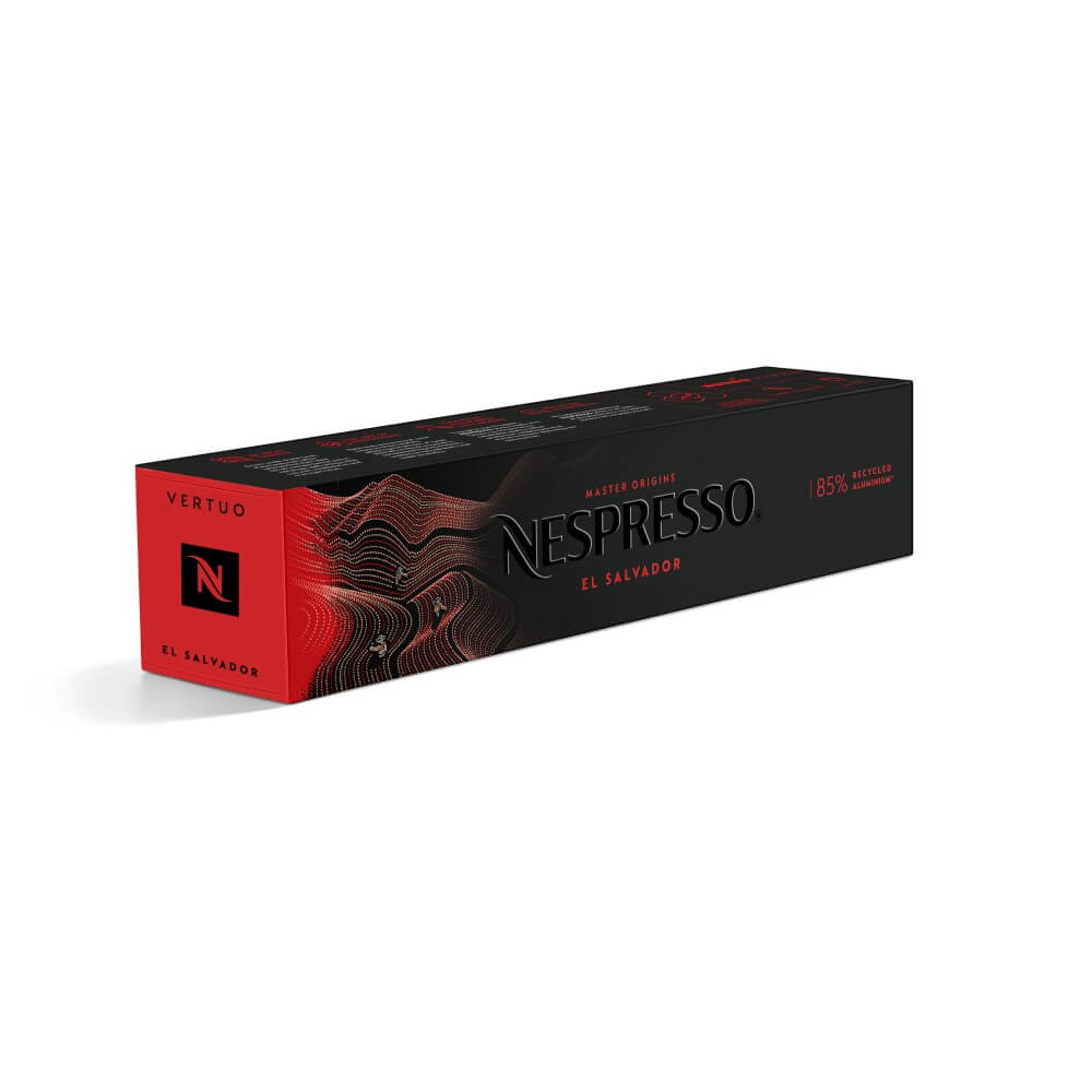 Nespresso El Salvador Vertuo Line 10 Signature Kaffeekapseln Rot 230ml Mild & süß