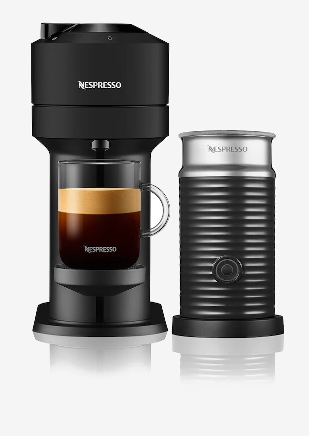 Vertuo Next Matt Black Coffee Machine & Aeroccino3 Black Bundle