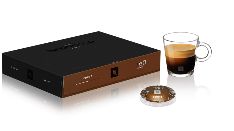 Capsules Pro Nespresso – 50 x Lungo Forte – Original – Pour