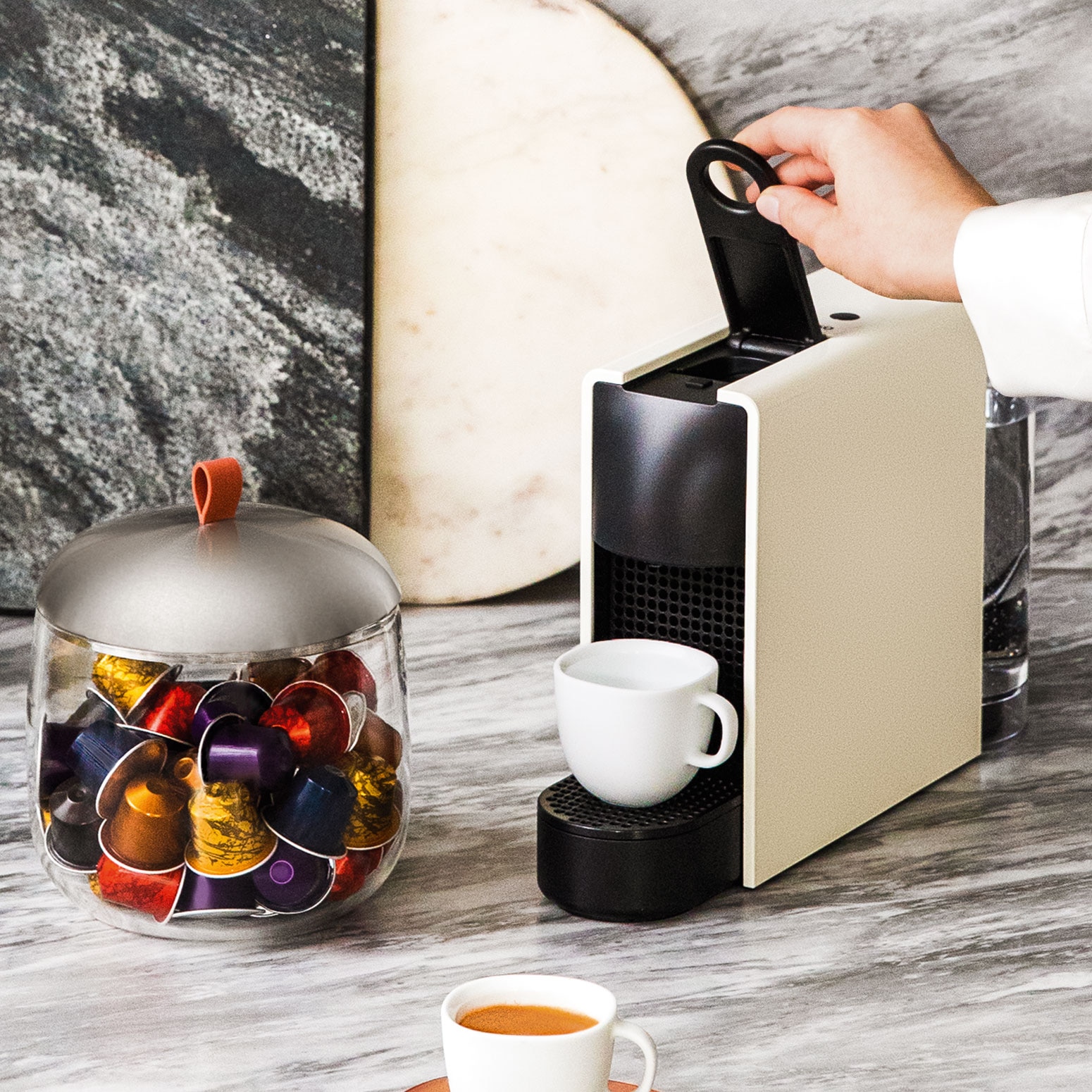 Buy Essenza Mini White Coffee Machine & Aeroccino | Nespresso MY