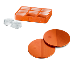 ice cube tray and premium coaster set